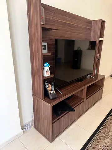 Wood Finish TV Cabinet (without TV)- URGENT Sale- Expat Leaving.!!