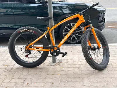 Orange Fat Tire Mountain Bike - Seven Speed, Good Condition