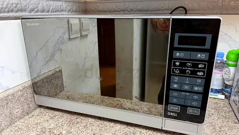 Sharp Mirror Finish Microwave with Grill Oven 25 L- Used, Good Condition