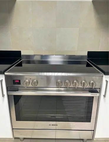 Bosch Series 8 Electric Range Cooker 90 Cm, Glass Ceramic Hob, Stainless Steel