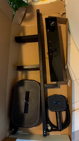 Milano Alfa Shower Panel-All Black
