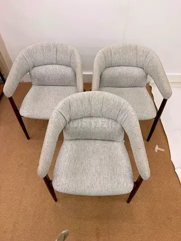 Set of 3 Modern Upholstered Dining / Accent Chairs