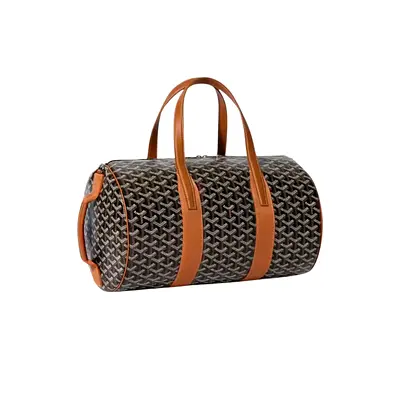 Goyard Barrel 40 Sports Bag Black Tan