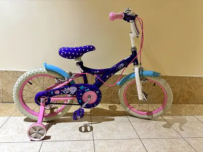 Purple Pink Kids Bicycle with Training Wheels - Good Condition