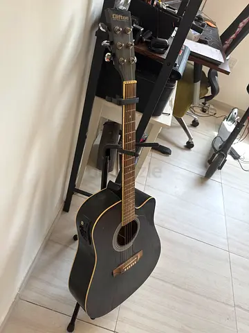 Clifton Cutaway Acoustic-Electric Guitar - Black, Good Condition