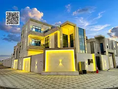 Luxury villa in Al-Haliyo 2 with a swimming pool, rooftop terrace, spacious outdoor seating area, el