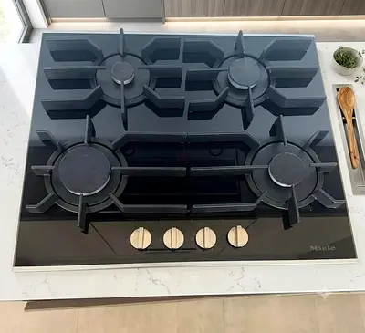 Miele Built-in Gas Cooktop 4 Burner 60cm Black Glass – Excellent Condition | Premium German Engineer
