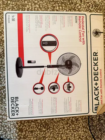 Black+Decker pedestal fan with remote control 60W Brand New