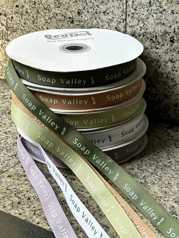 Rolls of Soap Valley Printed Grosgrain Ribbon - Assorted Colors