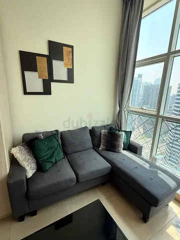 Grey L-shaped Corner Sofa with Chaise