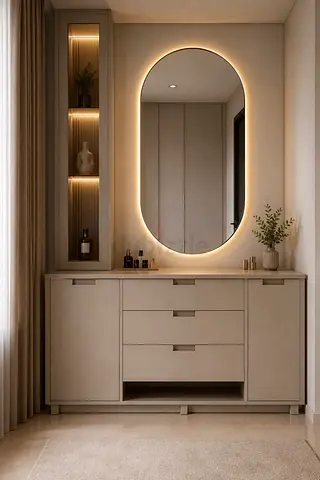 Modern Custom Makeup Vanity