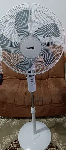 Sanford Stand Fan - Adjustable Height, 5 Blades, White