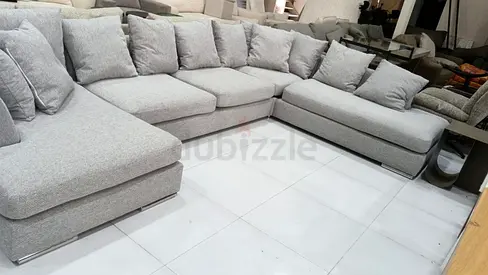 Kingston light Grey U Shape couch