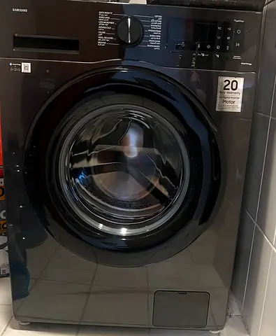 Samsung Front Load Washing Machine - Black, 9 kg - still under warranty and had additional warranty