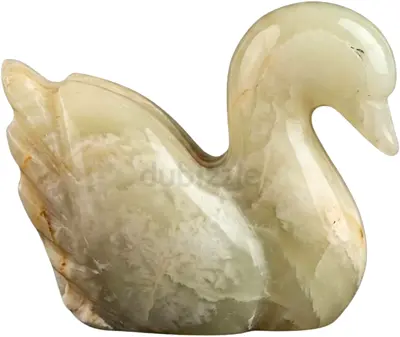 Onyx Swan Figurine - Decorative Collectible-5x4x2cm