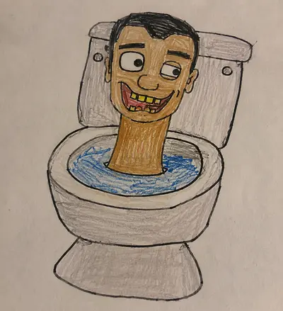 skibidi toilet drawing art professional
