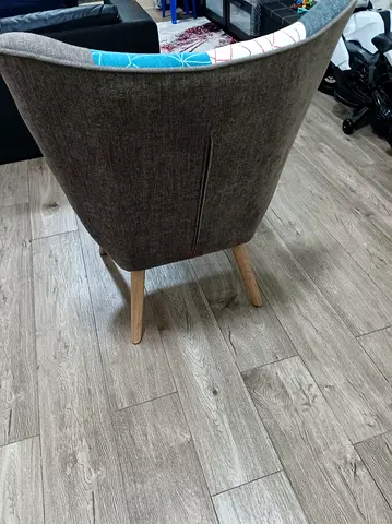 Patchwork Accent Armchair - Comfortable Small Lounge Chair