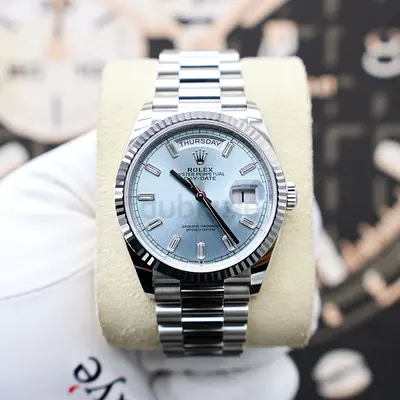 SC Rolex DayDate Ice Blue Baguette 1-1