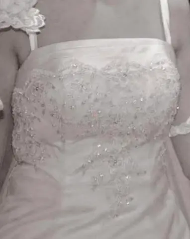 OffWhite beaded sleeveless wedding dress body
