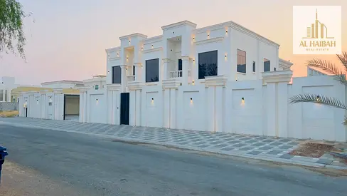 Luxury villa for sale, first occupancy, very close to Sharjah Airport. Ownership available to UAE and GCC nationals.