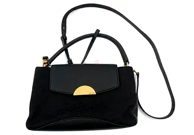 Authentic Black DKNY Shoulder Bag with Gold Hardware - Medium Size