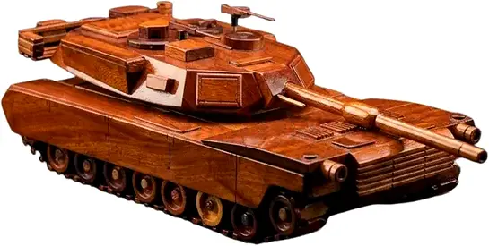 Wooden Tank Model-34cm