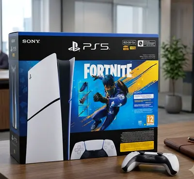 Sony PlayStation 5 (PS5) Fortnite Bundle with DualSense Controller - Good Condition