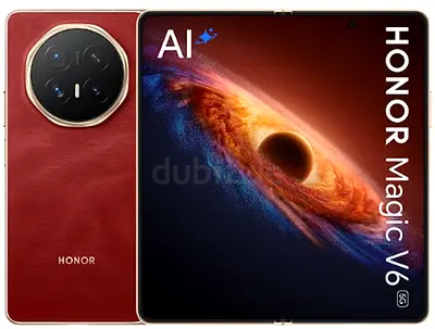 HONOR Magic V6 5G - Foldable Phone, Excellent Condition, 512GB (Red Leather)