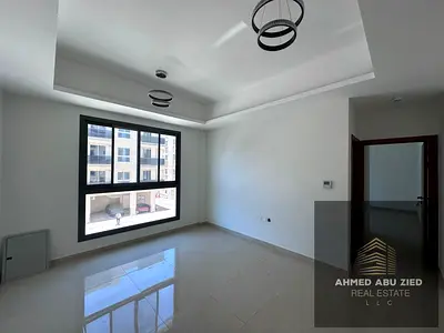 One bedroom and living room for annual rent in Al Hamidiya, Ajman, near Ajman Court, Ajman University, and the traffic department. Features a balcony,