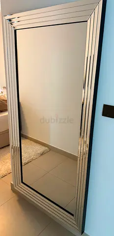 Large Full Length Mirrored Wall Mirror with Beveled mirror Border