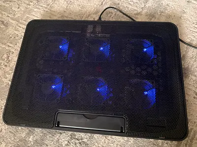 Laptop Cooling Pad with 6 Blue LED Fans - USB Powered