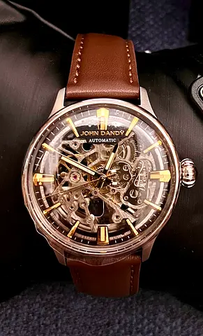 Silver Skeleton Watch fr. Sicily, Italy FULL SET