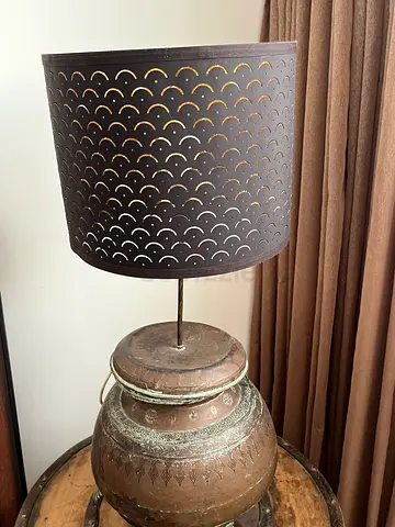 Copper Corner Lamp