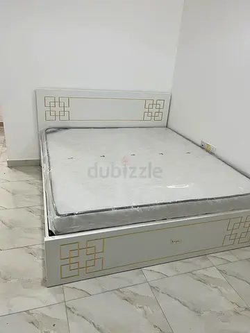 White King Bed Frame with Headboard and Storage Drawers - Good Condition