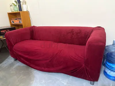 3-Seater Sofa – Burgundy/Maroon – Good Condition Sofa