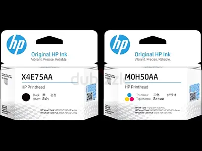 HP Original  Black  Tricolor Printhead Cartridges X4E75AA (Black)  M0H50AA (Tri-colour) - New