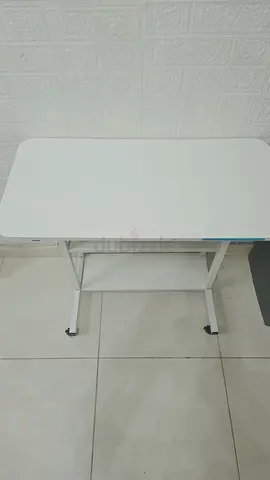 Compact White Study/laptop Table - Minimal Design