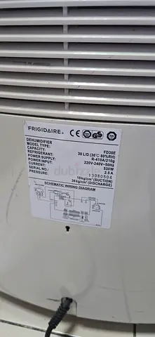 Frigidaire Dehumidifier filter 30L