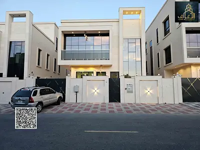 Villa (with elevator) for sale in Ajman | Al Zahiyah area | 7 bedrooms, majlis, living room, and roof terrace | Freehold ownership for all nationaliti