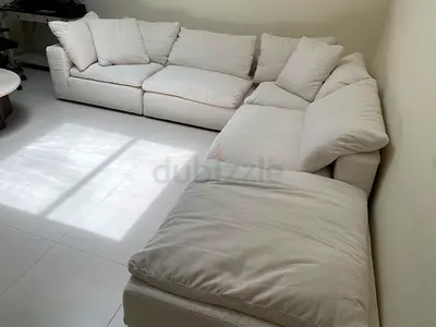 Luscious Marina Home Feather filled sofa with footstool