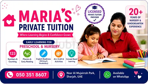 PRIVATE TUTION AVAILABLE PRESCHOOL NURSERY
