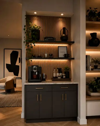 Custom Coffee Station Cabinet
