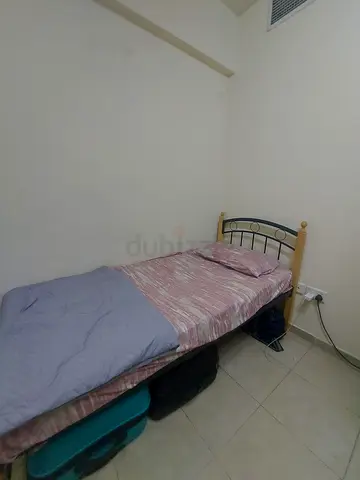 Single Bed Frame with Mattress and Bedding