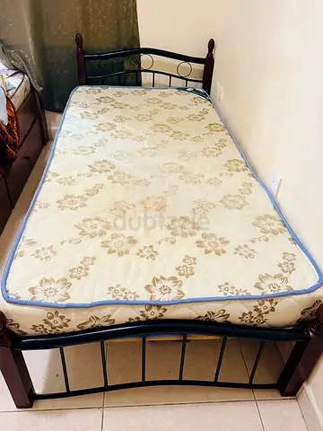 2Nos Single Steel Bed