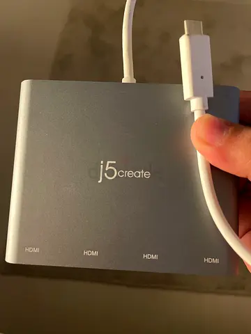 j5create JCA366 USB-C to 4-Port HDMI Multi-Monitor Adapter — supports up to 4 HDMI displays, 1080p