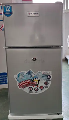 Romani 2-Door Silver Refrigerator - Good Condition