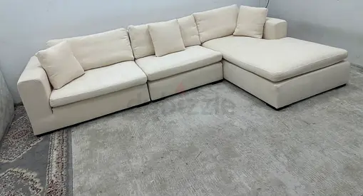 As like new condition marina home beige color lshape sofa