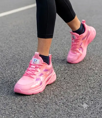 Pink Athletic Sneakers Womens