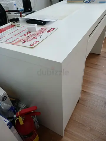 White Office Desk with Drawers - Good Condition