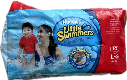 HUGGIES LITTLE SWIMMER, Swim Pants Diaper, Size Large, 10 Swim Pants